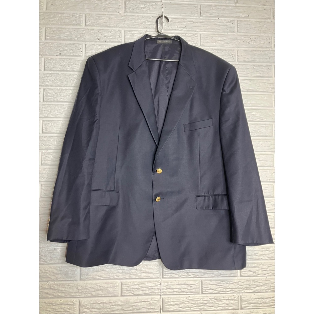 Lauren Ralph Lauren Blazer Mens Navy Blue Excellent Wool Gold Crest Buttons